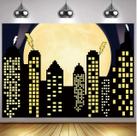 Pano de fundo fotográfico RUYI Superhero City 240x180cm Poliéster