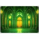 Pano de fundo fotográfico Yriujul Green Castle 7 x 5 pés de poliéster Pano de fundo fotográfico Yriujul Green Castle 7 x 5 pés de poliéster