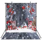 Pano de fundo LIVUCEE 244x305cm, piso de madeira de Natal, floco de neve Pano de fundo LIVUCEE 244x305cm, piso de madeira de Natal, floco de neve
