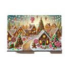 Pano De Fundo Multifuncional Para Cenário De Natal Da Aldeia De Biscoito De Gengibre, Decoração De