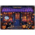 Pano de fundo ZTHMOE 213x152cm Decoração de loja de doces de Halloween