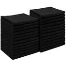 Pano de limpeza de microfibra AIDEA Black 24PK para carros e casa