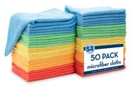 Pano de limpeza de microfibra S&T INC. Pacote com 50 29 cm x 29 cm
