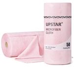 Pano de limpeza de microfibra UPSTAR 30x30cm 50 pacotes/rolo rosa
