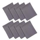 Pano de limpeza de microfibra Wisdompro, pacote com 8, 15x18cm - cinza Pano de limpeza de microfibra Wisdompro, pacote com 8, 15x18cm - cinza