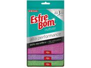 Pano de Limpeza Microfibra Bettanin EsfreBom - Alta Performance Multiuso 3 Unidades