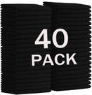 Pano de limpeza MRD's Home Black Microfiber 12x12cm, pacote com 40