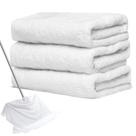 Pano de limpeza Newwiee, microfibra extra grande, 3 peças, branco