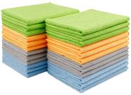 Pano de Microfibra AIDEA - 24 Unidades (30x40cm) para Limpeza de Carros