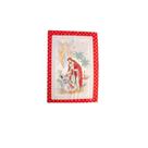 Pano de Prato 65x45cm Estampa Religiosa Vermelho - Dohler