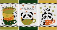 Pano de Prato Atoalhado Felpudo Teka Primore - Ursinhos-Panda (kit com 3 unidades) Pano de Prato Atoalhado Felpudo Teka Primore - Ursinhos-Panda (kit com 3 unidades)