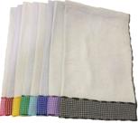 Pano de Prato Barrinha Xadrez Decorado - Kit com 10 Pano de Prato Barrinha Xadrez Decorado - Kit com 10