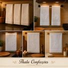 Pano de Prato Bordado BRANCO Santa Margarida Kit 10p Lançamento