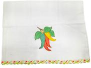 Pano de Prato Bordado Pimenta 68x48cm 0151 - Auto Estima