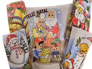 Pano de prato copa cozinha desenho natal pé de galinha