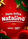 Pano de Prato Estampado Natal com Glitter - Engomatextil - 100% Algodão - 45x72cm