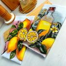 Pano De Prato Estampas Limãozinho Master Chef Kit com 5 Pano De Prato Estampas Limãozinho Master Chef Kit com 5