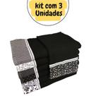 Pano De Prato Pé De Galinha Minimalista Top de Linha kit de 3 Unidades - Lh Panos e Estopas