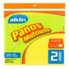 Pano Multiuso Amarelo Alklin com 2 Unidades Pano Multiuso Amarelo Alklin com 2 Unidades