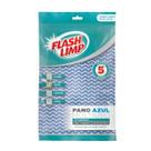 Pano Multiuso Azul com 5 unidades Flashlimp Pano Multiuso Azul com 5 unidades Flashlimp