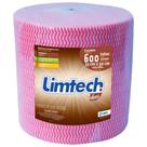 Pano Multiuso Limtech Wave - 33cm X 300m - 600 Folhas - 45g/m² - Rosa