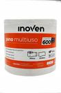 Pano Multiuso para cozinha e limpeza tipo perfex rolo com 600 panos branco Inoven