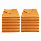Pano Multiuso Reutilizável Microfibra Toalha Flanela Limpeza Laranja Rodabrill 20un