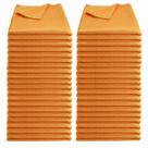 Pano Multiuso Reutilizável Microfibra Toalha Flanela Limpeza Laranja Rodabrill 40un