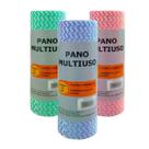 Pano Multiuso Tipo Perfex Rolo com 25 Panos Para Limpeza Microfibra