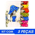 Pano Para Fazer Saia Crochê Boneca Artesã C/ Glitter - 5 Un.