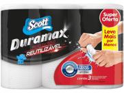 Pano Semi Descartável Reutilizável Scott Duramax 58 Panos 3 Rolos