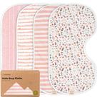 Panos de arroto para bebês KeaBabies, pacote com 4 pacotes de algodão orgânico 56x30 cm Panos de arroto para bebês KeaBabies, pacote com 4 pacotes de algodão orgânico 56x30 cm