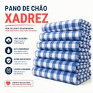 Panos De Chão Xadrez 100% Algodão Grande 48x80 Alta Absorção Kit Econômico Para Limpeza