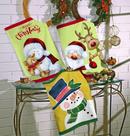 Panos de Copa Felpudo Natal Teka Boneco de Neve - Kit3peças