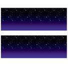 Panos de fundo fotográficos Beistle Starry Sky Wall 4x9m 2 peças