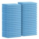 Panos de limpeza de microfibra Avalon Towels, pacote com 36, 40x40cm, azul