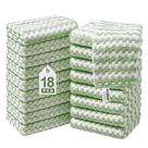 Panos de limpeza de microfibra JOYMOOP, pacote 18, 25x25cm, verdes Panos de limpeza de microfibra JOYMOOP, pacote 18, 25x25cm, verdes