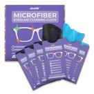 Panos de limpeza de óculos de microfibra Jestik, pacote com 6
