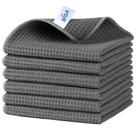 Panos de limpeza MR.SIGA Waffle Pattern Microfiber, pacote com 6 unidades, cinza