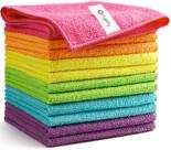 Panos de limpeza Orighty Microfiber, pacote com 12, 30x30cm, absorventes