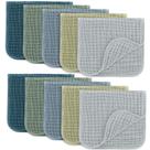 Panos de musselina Comfy Cubs, 20" x 10", pacote com 10 grandes, 6 camadas, ultraabsorventes, 100% algodão para babar e bagunçar bebês Panos macios, seguros e delicados para arrotar bebês para meninos e meninas Multi Boy