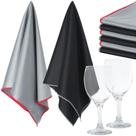 Panos de polir para taças de vinho VitalCozy 6 peças de microfibra 25x20cm Panos de polir para taças de vinho VitalCozy 6 peças de microfibra 25x20cm