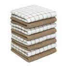 Panos de prato Bumble Premium Cotton 30 x 30 cm, 405 g/m², pacote com 8 unidades, bronzeado