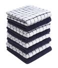 Panos de prato Bumble Premium Cotton 30 x 30 cm, azul marinho, 405 g/m2, pacote com 8