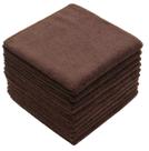 Panos de prato de microfibra VeraSong 30x30cm, pacote com 10, marrons
