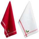 Panos de Prato DII Natal 46x71 cm Azevinho e Visco 2 unidades