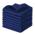 Panos de prato joybest Cotton Waffle Weave, pacote com 8, 30 x 30 cm, azul marinho