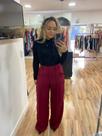 Pantalona Crepe, Marsala, Vinco, Elástico Cós, Bolso, Passador Cinto BM0965M