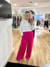 Pantalona Crepe, Pink, Vinco, Elástico Cós, Bolso, Passador Cinto , BM0965R