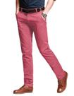 Pantalones Ajustados de Hombre Corte Slim y Pierna Cónica, Color Rosa, Talla 40
